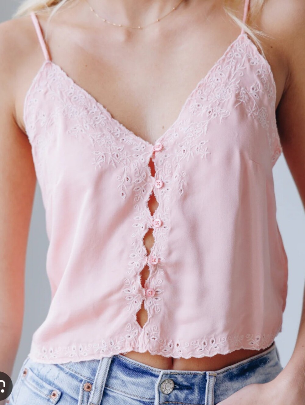 Free People NWOT Pieces Of You Cami sz LRG In Blossom Pink